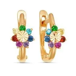 Серьги детские из красного золота