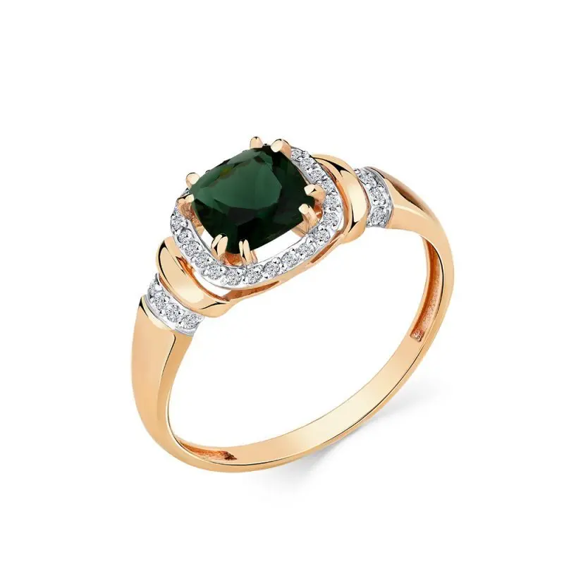 Кольцо декоративное из красного золота