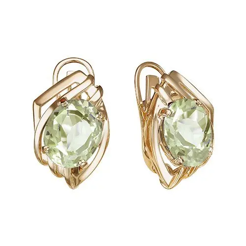 Серьги с английским замком из красного золота