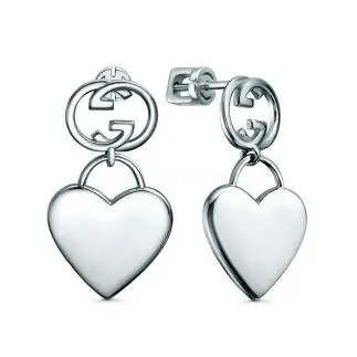 Серьги подвесные из серебра вид 1