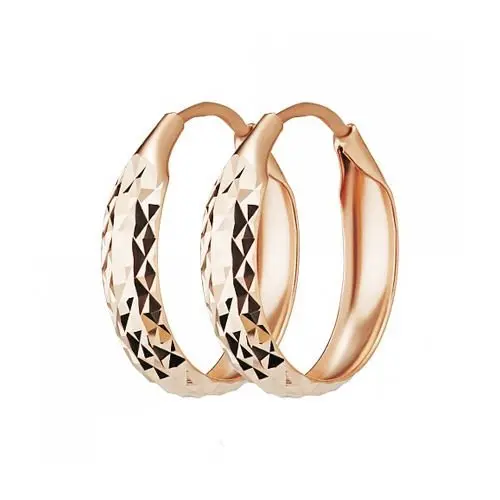 Серьги конго из красного золота