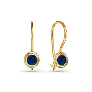 Серьги детские из красного золота