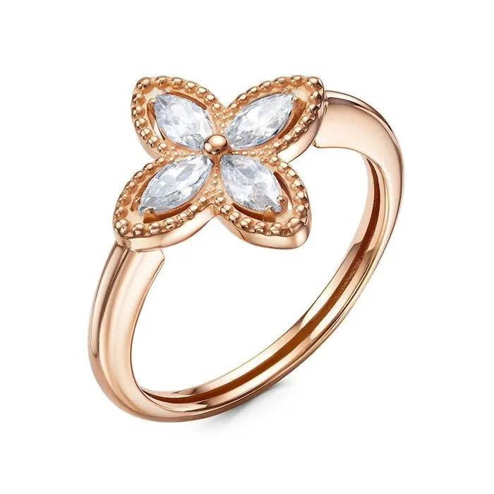 Кольцо декоративное из красного золота