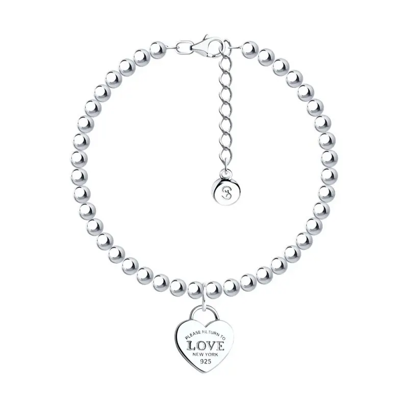 Браслет декоративный из серебра