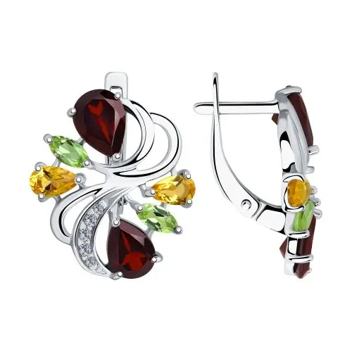 Серьги с английским замком из серебра