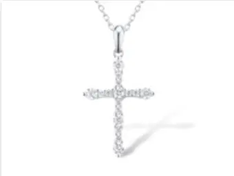 Подвеска декоративный крест из серебра