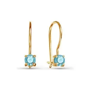Серьги детские из красного золота