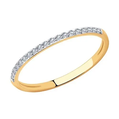 Кольцо декоративное из красного золота