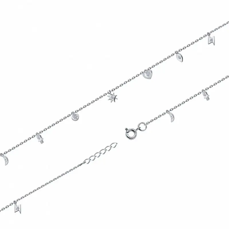 Цепь колье из серебра