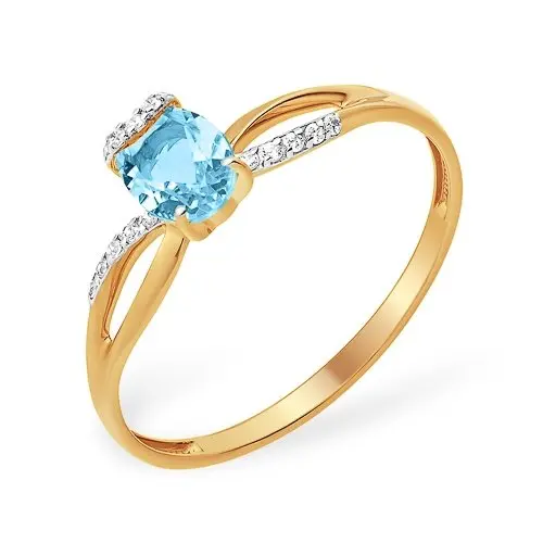 Кольцо декоративное из красного золота