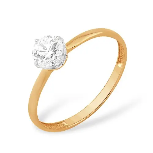 Кольцо декоративное из красного золота вид 1