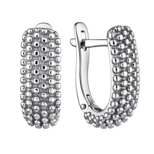 Серьги с английским замком из серебра