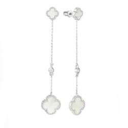 Серьги подвесные из серебра