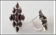 Серьги с английским замком из серебра