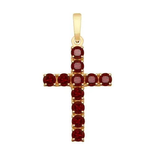 Подвеска декоративный крест из позолоты