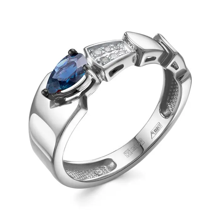 Кольцо декоративное из белого золота