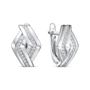 Серьги с английским замком из серебра