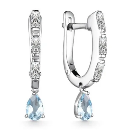 Серьги подвесные из серебра