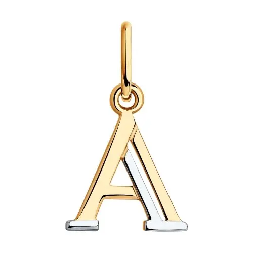 Подвеска буква из красного золота