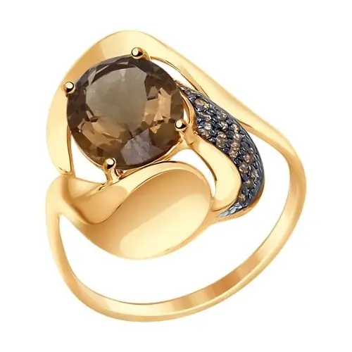 Кольцо декоративное из красного золота