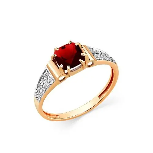 Кольцо декоративное из комбинированного золота