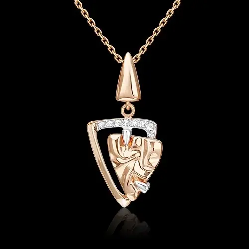 Подвеска декоративная из красного золота