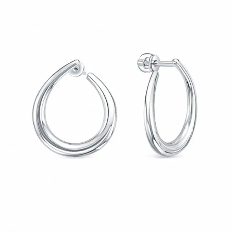 Серьги пуссеты из серебра