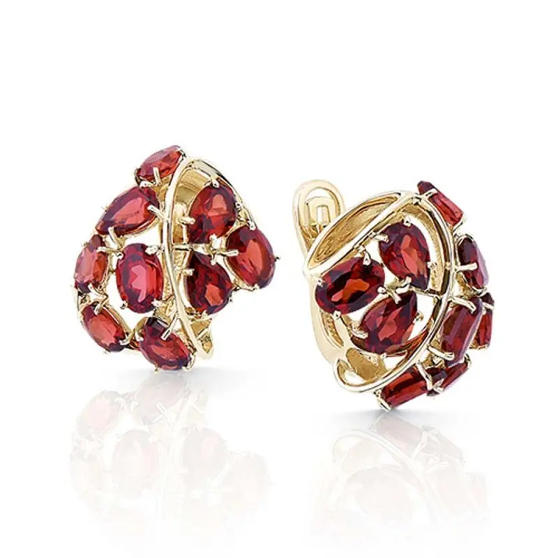 Серьги с английским замком из красного золота