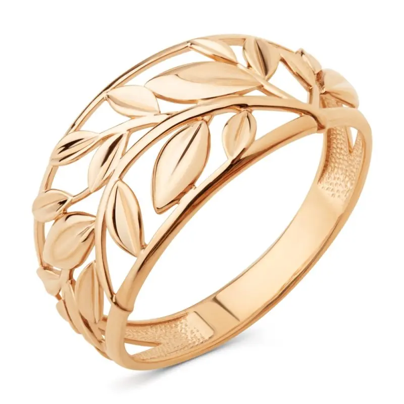 Кольцо декоративное из красного золота