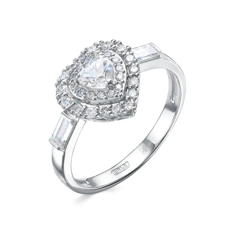 Кольцо декоративное из белого золота