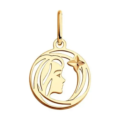 Подвеска знак зодиака из красного золота