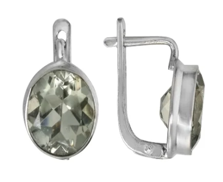 Серьги с английским замком из серебра
