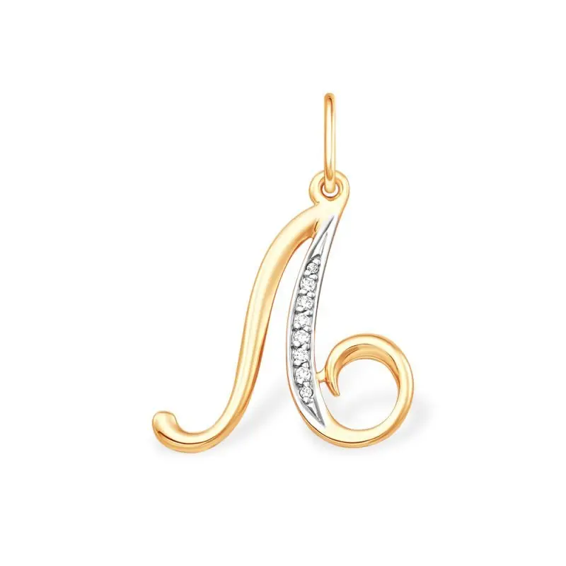 Подвеска буква из красного золота
