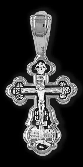 Подвеска крест из серебра