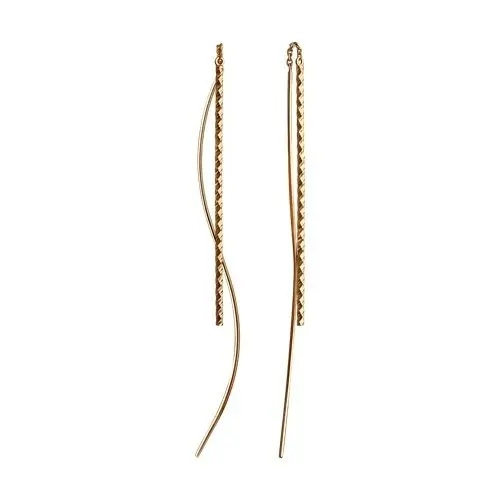 Серьги цепочки из красного золота