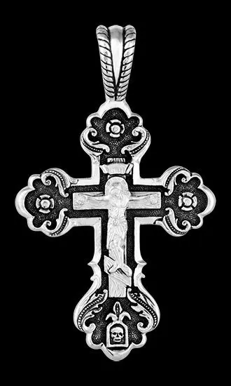 Подвеска крест из серебра