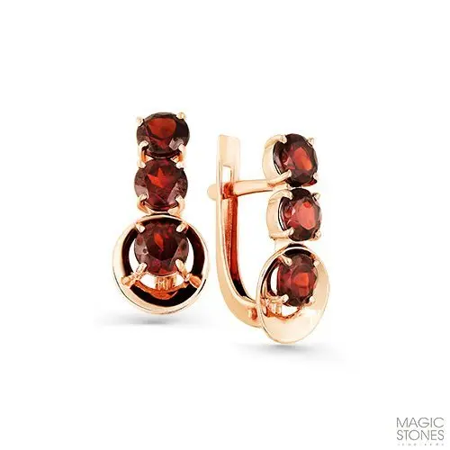 Серьги с английским замком из красного золота