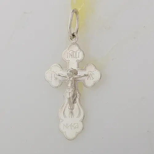 Подвеска крест из серебра