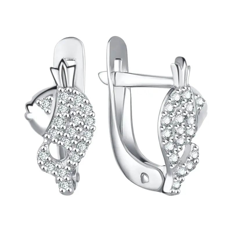 Серьги детские из серебра