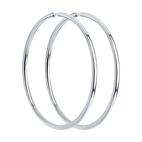 Серьги конго из серебра
