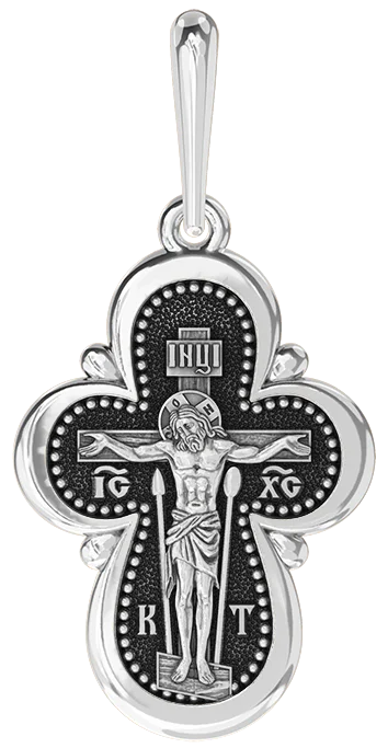 Подвеска крест из серебра