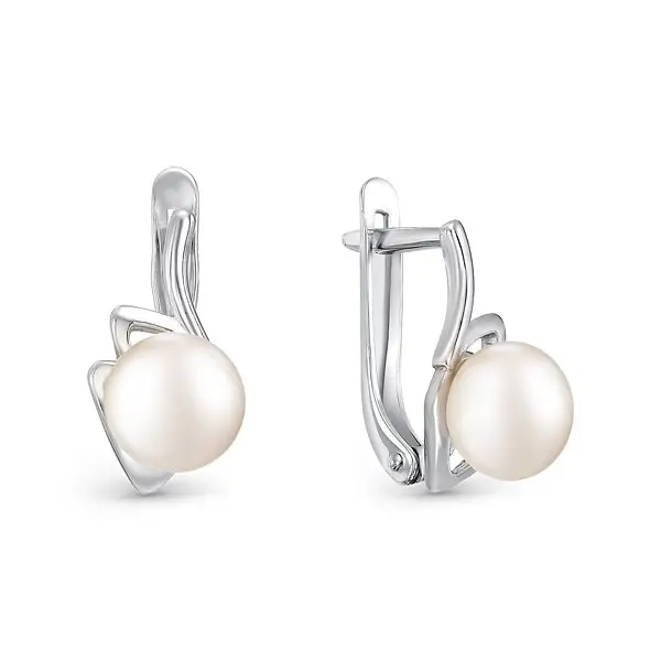 Серьги с английским замком из серебра