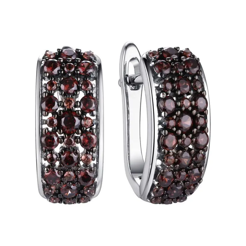 Серьги с английским замком из серебра