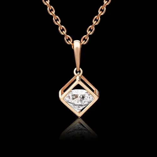 Подвеска декоративная из красного золота