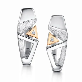 Серьги с английским замком из серебра