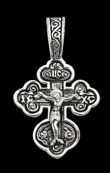 Подвеска крест из серебра