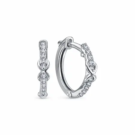 Серьги с английским замком из серебра
