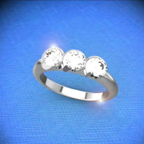 Кольцо декоративное из белого золота