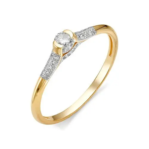 Кольцо декоративное из комбинированного золота