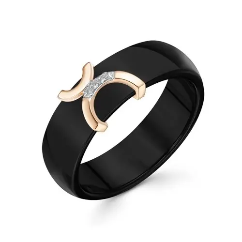 Кольцо декоративное из красного золота